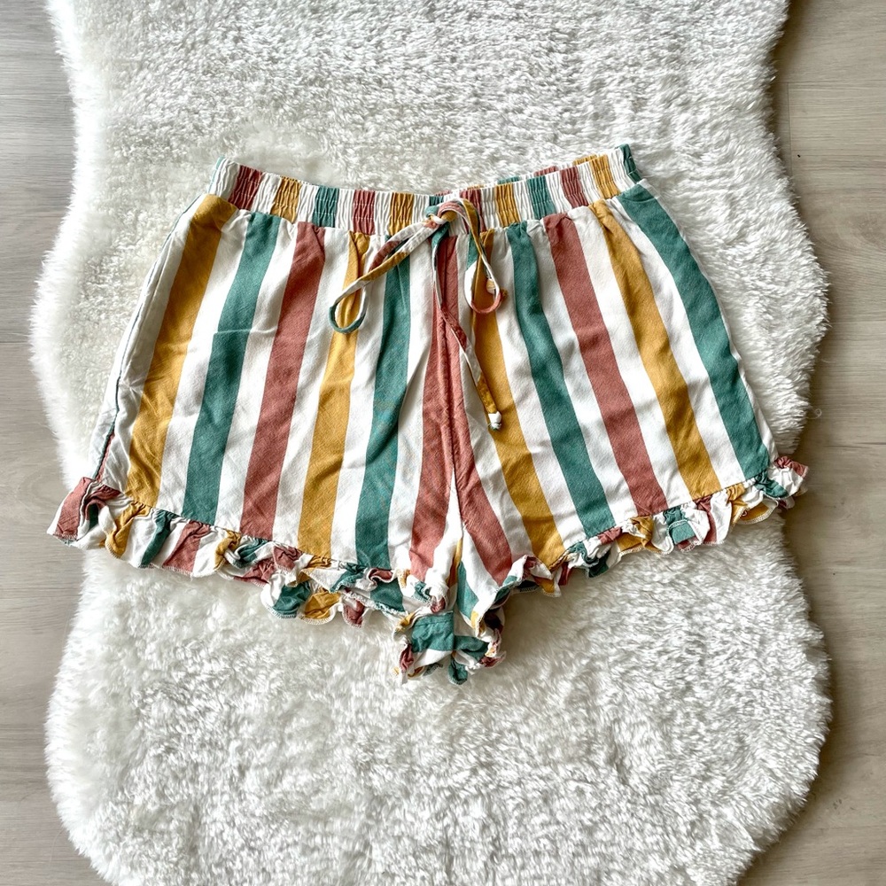 Striped Flowy Shorts